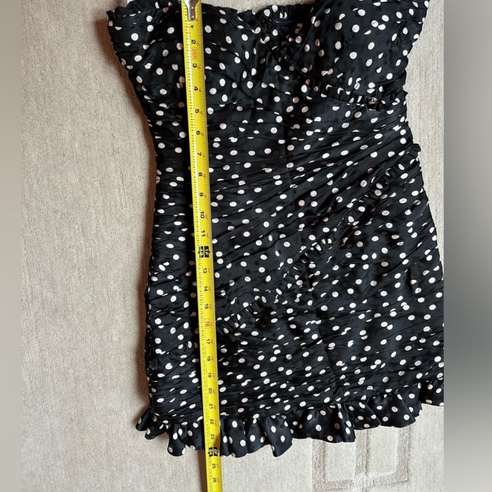 Ronny Kobo Collection Black Strapless Dress with White Dots - Picture 6 of 6